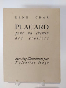 CHAR (René). | Placard pour un chemin des écoliers.