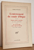 PICASSO (Pablo). | L'Enterrement du comte d'Orgaz. Traduit de l'espagnol par Alejo Carpentier. Suivi de Toutes portes ouvertes par Alejo Carpentier et de Je ne dis plus de ce que je ne dis par Rafael Alberti.