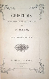 HALM (Friedrich). | Griseldis : poème dramatique en cinq actes.