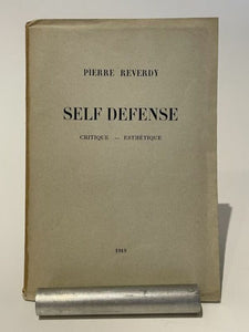 REVERDY (Pierre). | Self Defense. Critique - esthétique.