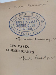 BRETON (André). | Les vases communicants.