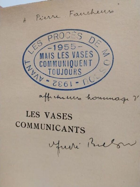 BRETON (André). | Les vases communicants.