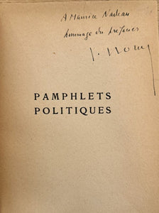 COURIER (Paul-Louis). | Pamphlets politiques. Avec une préface et des notes de Jacques Isorni, avocat à la cour.