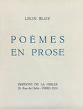 BLOY (Léon). | Poèmes en prose.