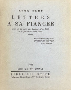 BLOY (Léon). | Lettres à sa fiancée.