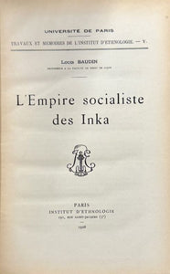 BAUDIN (Louis). | L'Empire socialiste des Inka.