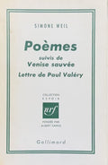 WEIL (Simone). | Poèmes. Suivis de Venise sauvée. Lettre de Paul Valéry.