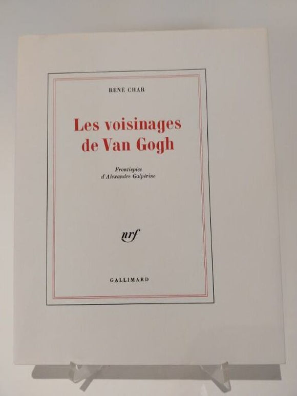 CHAR (René). | Les Voisinages de Van Gogh.