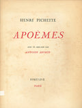 PICHETTE (Henri). | Apoèmes. Avec un gris-gris par Antonin Artaud.