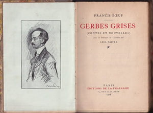 BOEUF (Francis). | Gerbes grises (contes et nouvelles).