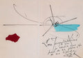 MATHIEU (Georges) | 20 lettres et cartes autographes signées, 8 livres dédicacés, 3 croquis originaux, 4 photographies et plusieurs documents annexes (1966-2005).