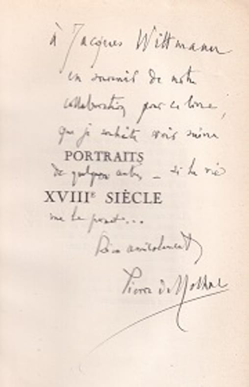 NOLHAC (Pierre de). | Portraits du XVIIIe siècle. La douceur de vivre.