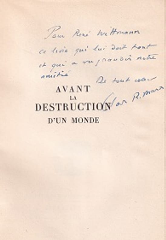 ROGER-MARX (Claude). | Avant la destruction du monde (de Delacroix à Picasso).