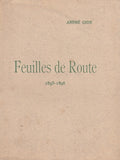 GIDE (André). | Feuilles de route (1895-1896).