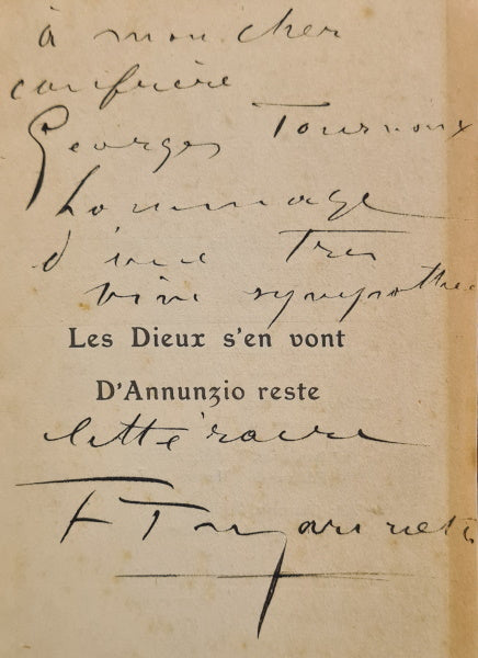 MARINETTI (F.-T.). | Les Dieux s'en vont, D'Annunzio reste.