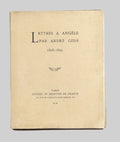 GIDE (André). | Lettres à Angèle. 1898-1899.