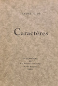 GIDE (André). | Caractères.